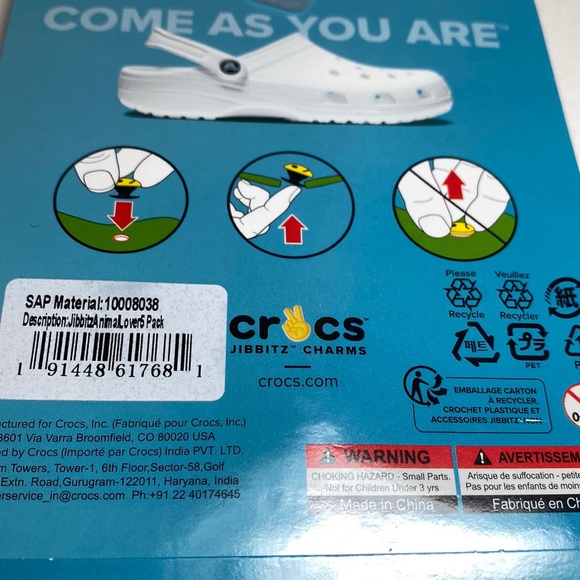 Jibbitz Shoe Charms Crocs Animal Lovers 5 pack Sloth Shark Red Fox Dog Cat BNIB - Picture 4 of 5